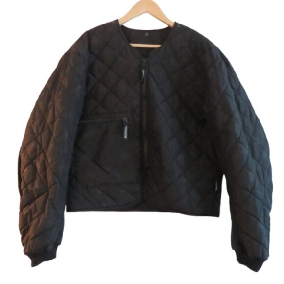 TOURMASTER Cortech Black Quilted Thinsulate Motorcycle Jacket - Men's Size L - Picture 1 of 14
